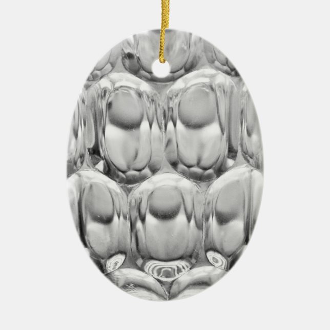 Dimpled pint beer glass ceramic ornament (Front)