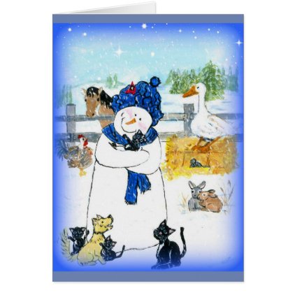 Dimples the Snowman and the Lost Kitten Card