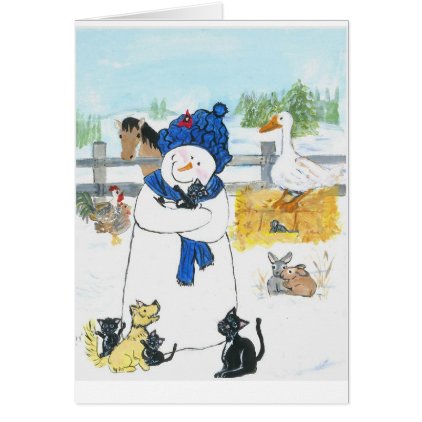 Dimples the Snowman Card