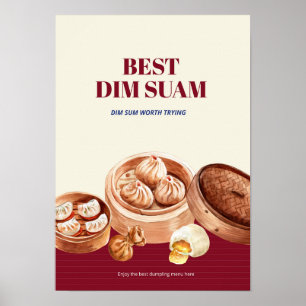 Dimsum Watercolor business Poster