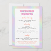 DINA Holographic Space Cowgirl Birthday Invitation (Back)