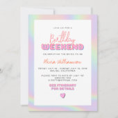 DINA Holographic Space Cowgirl Birthday Invitation (Front)