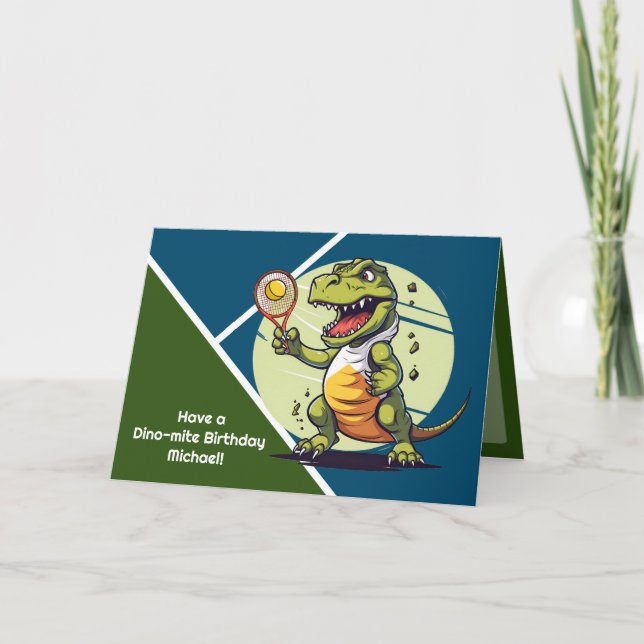 Dina-Mite Birthday Holiday Card (Front)