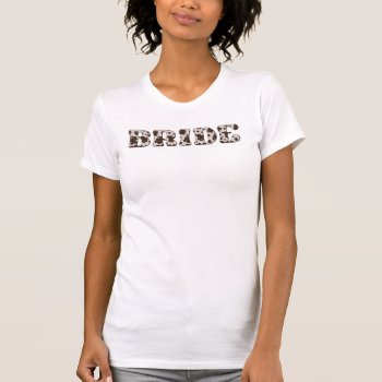 DINA Space Cowgirl Cow Print Bride Bachelorette T-Shirt