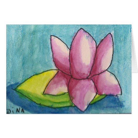 Dina Waterlily Card (Front Horizontal)