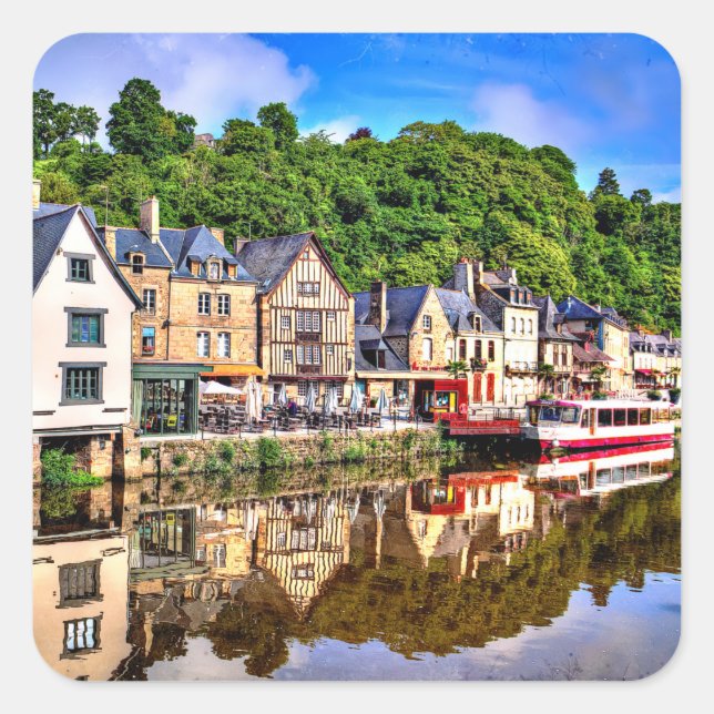 Dinan,  Cotes-d'Armor, Bretagne. France. Square Sticker (Front)