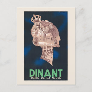 Dinant Reine de la Meuse Vintage Poster 1934 Postcard