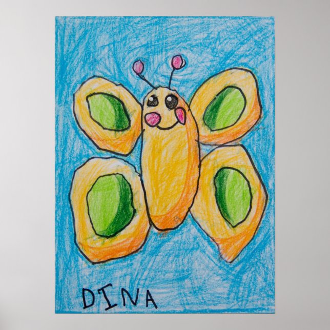 Dina's Butterfly Poster (Front)