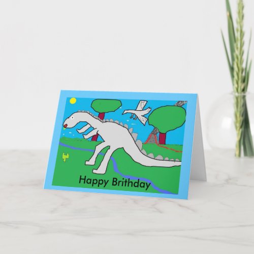 dinasaur Happy Brithday Card