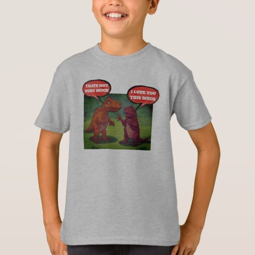 dinasaurs t_rex love you this much funny t_shirt