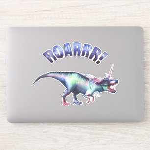 Dincorn Roar Fantasy Unicorn Horned Dinosaur Sticker