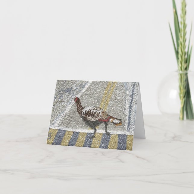 Dindee in crosswalk downtown. card (Front)