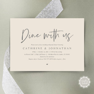 Dine with us, Wedding Rehearsal Dinner Invitation