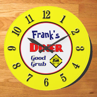 Diner Custom Retro Wall Clock