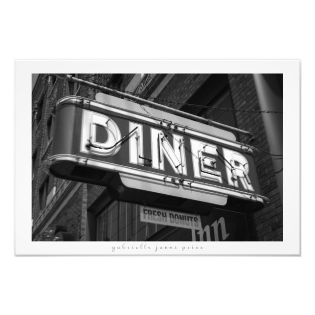 Diner / Fresh Donuts || Decorative Print 19" x 13" (Front)