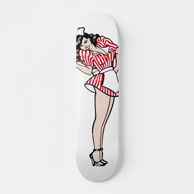 Diner Girl Skateboard Deck (Front)