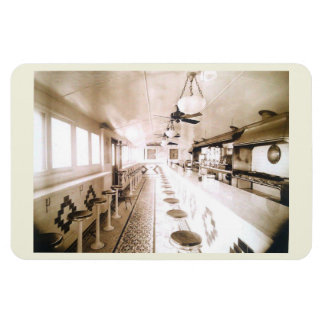 Diner Interior, 1920s Deco Vintage Magnet
