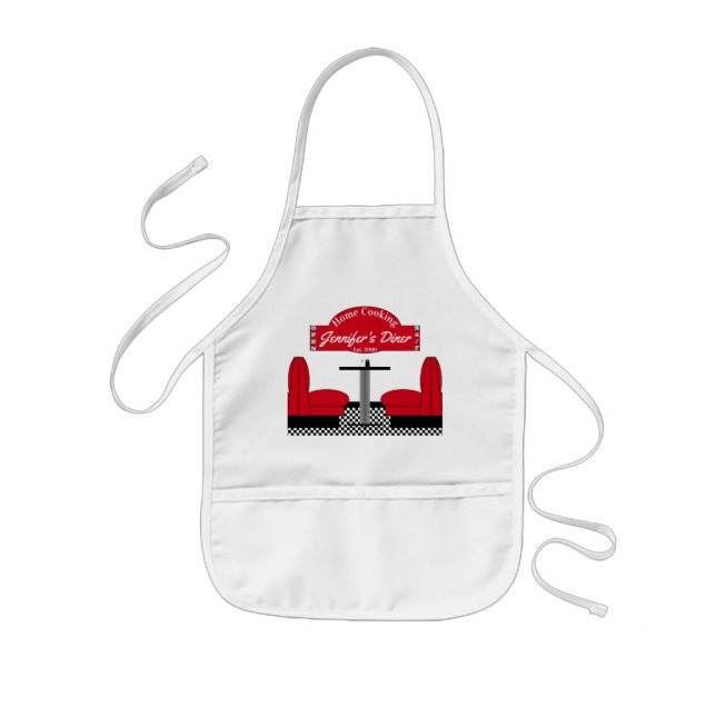 Diner Kitchen Restaurant Kitchen Grill Chef Baker Kids' Apron (Front)