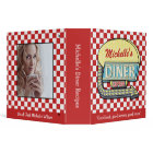 Diner Retro 50s Red Checker Recipe Book Name Photo
