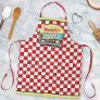 Diner Sign Retro 50s Mid-Century Modern Red Check Apron