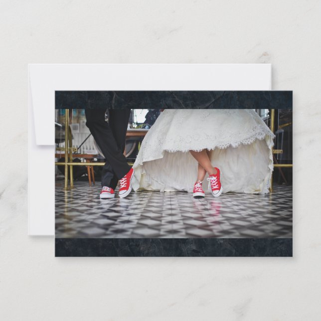 Diner style wedding couple RSVP (Front)