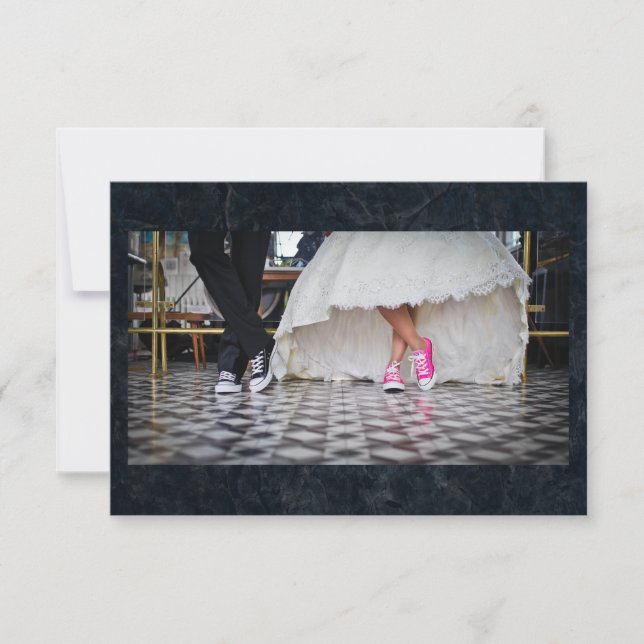 Diner style wedding couple RSVP (Front)