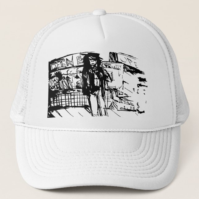 DINER TAKE OUT SVG TRUCKER HAT (Front)