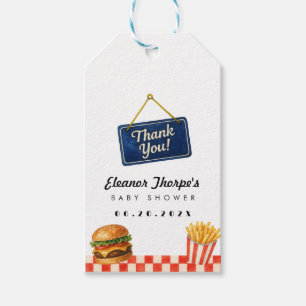 Diner Theme Baby Shower Thank You Tag