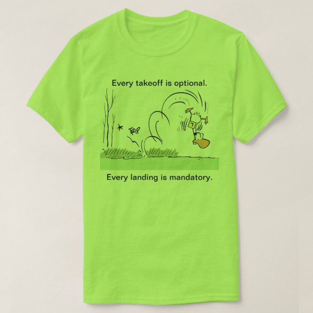 Ding Duck Aviation Humor Mens Shirt (Design Front)