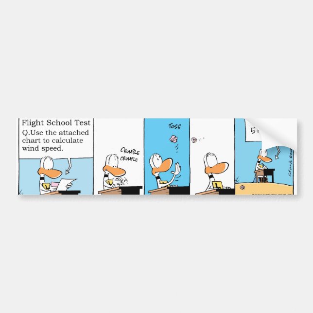 Ding Duck Flight Theory Class Bumper Sticker (Front)