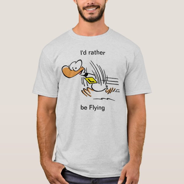 Ding Duck Funny Flying Shirt (Front)