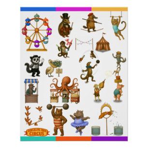 Dingaling Bros Circus acts Poster