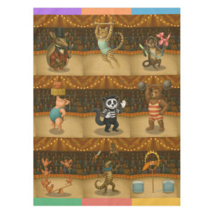 Dingaling Bros Circus acts Tablecloth