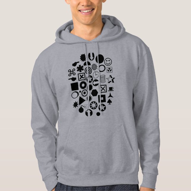 Dingbat Abstract Hoodie (Front)