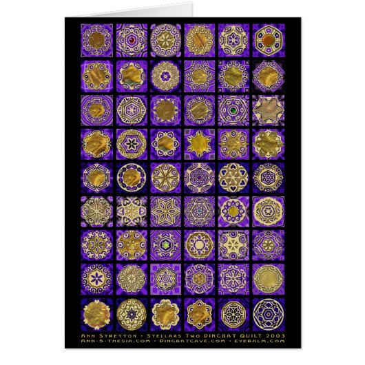 Dingbat Quilt Stellars Two Cards (Front)