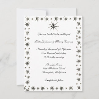 Dingbat Stars Wedding Invitation
