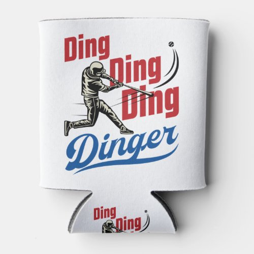 Dinger Baseball Home Run Player Fan Game Can Cooler