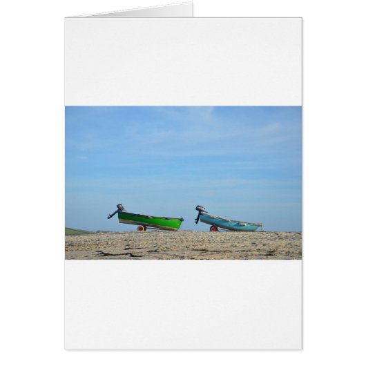 Dinghies On A Beach Cards (Front)
