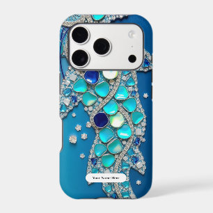 Dingin Blue Iridescent Mosaic iPhone 17 Pro Case