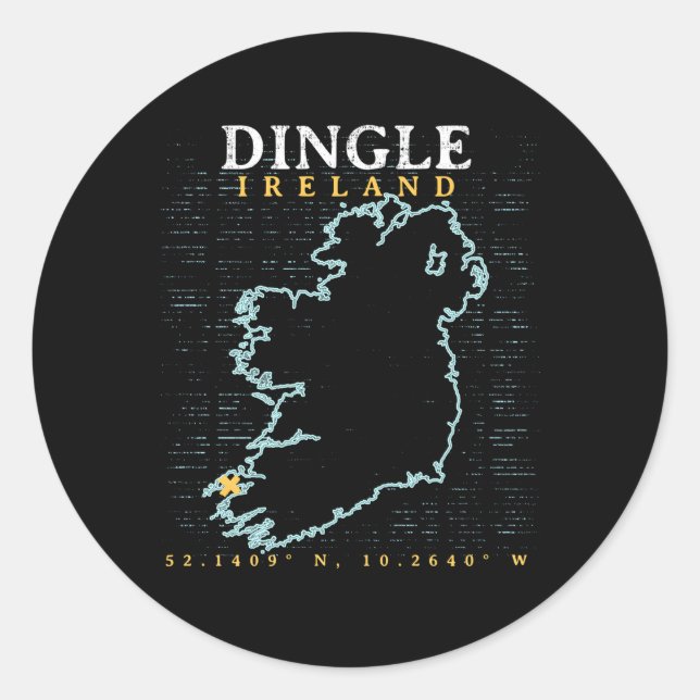 Dingle Ireland Classic Round Sticker (Front)