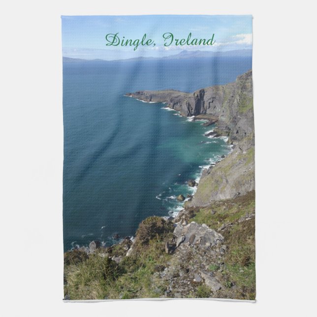 Dingle Ireland Kitchen Towel Irish Ocean View (Vertical)