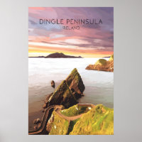 Dingle Peninsula Ireland Travel Poster