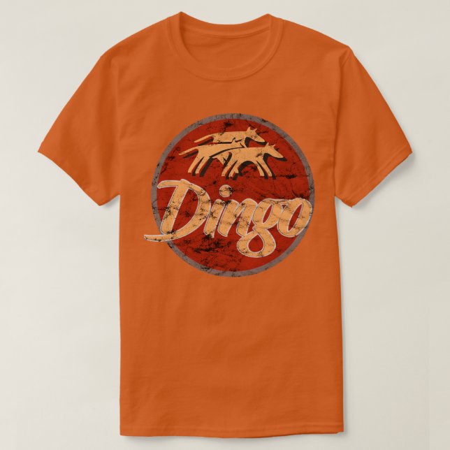 Dingo Dog Vintage Logo T-Shirt (Design Front)