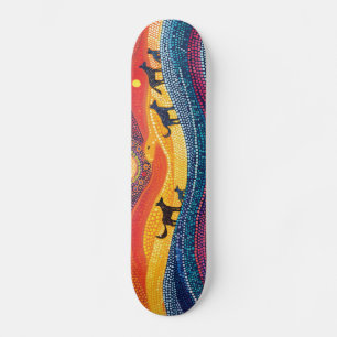 Dingo Pack - Aboriginal Style - Skateboard Deck