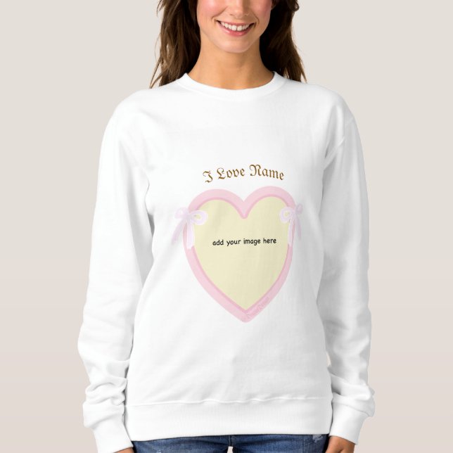 Dingus Bows & Heart Personalized Sweatshirt (Front)