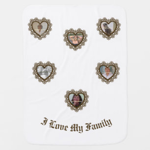Dingus Heart Lace Frame Baby Blanket