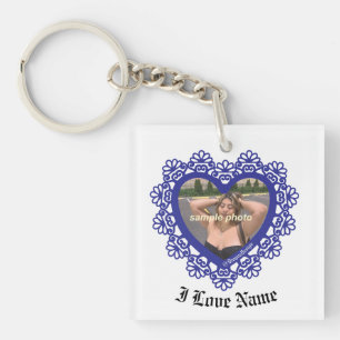 Dingus Heart Lace Frame Keychain