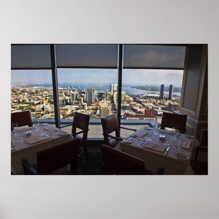 Dining above San Diego, California Poster