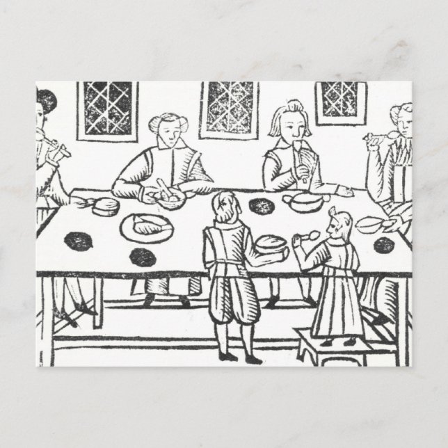 Dining at Home, from the Roxburghe ballads Postcard (Front)