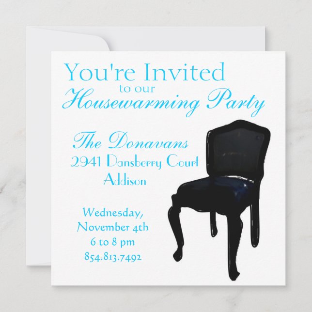 Dining Chair as Housewarming Invitation (Front)